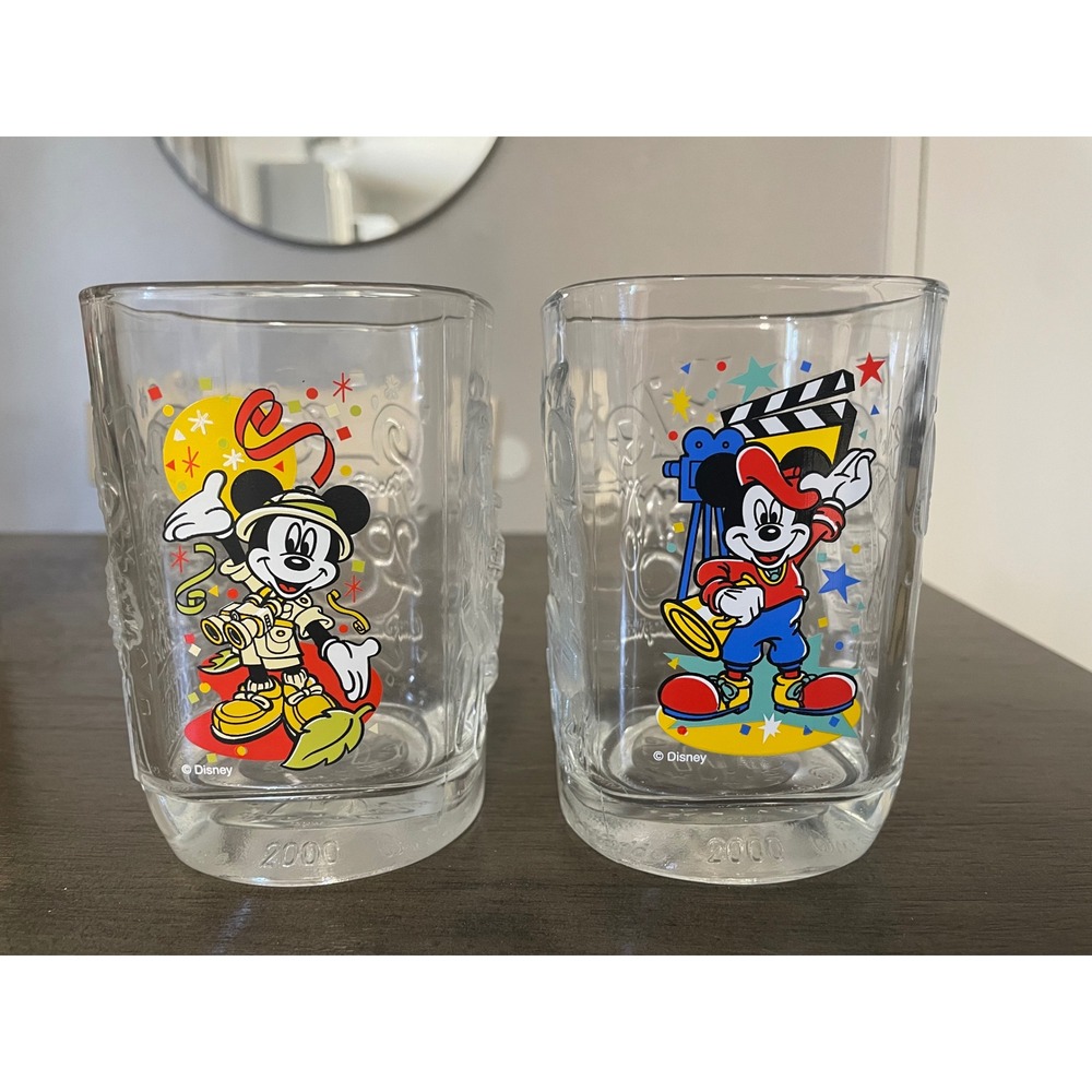 2000 Walt Disney World 12oz McDonalds Glass Cups